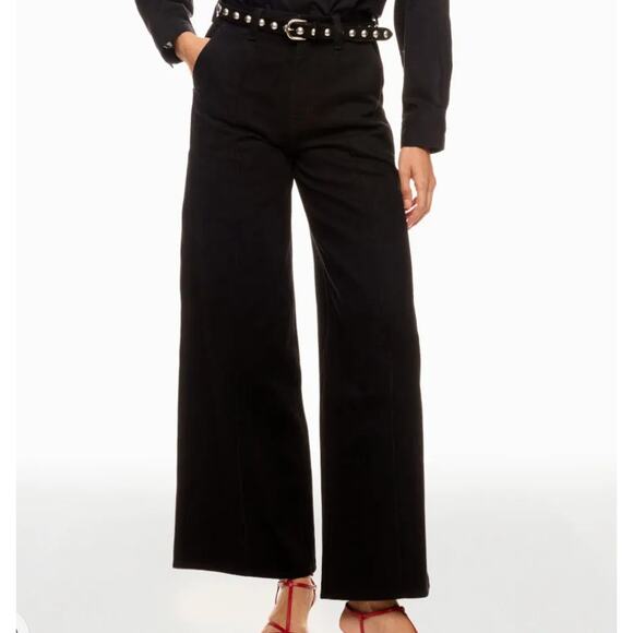Madewell Denim - Madewell Black Super Wide Leg Jeans SIZE 30 Long Trouser Work Casual Denim $148
